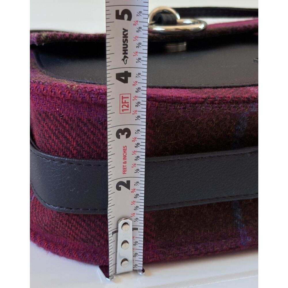 Mucros Weavers Irish Wool Tweed Pink Plaid Handbag Heritage Preppy Academia - Picture 11 of 15
